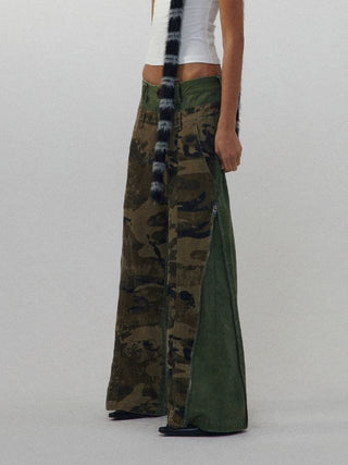 CONP Camouflage patchwork pants (olive)