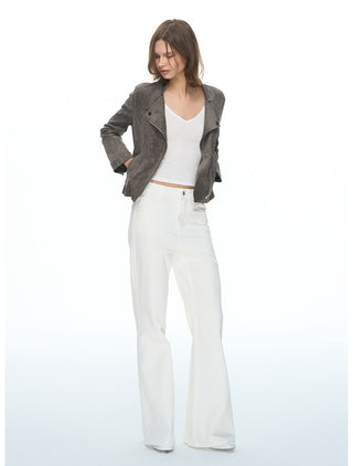 [NECY] Vintage Suede Short Jacket