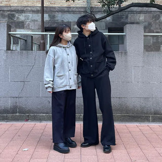 Button-up hooded parka