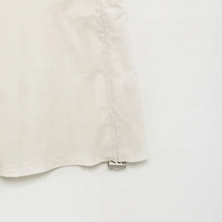 Side-shirred nylon skirt