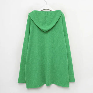 Oversized knit hoodie
