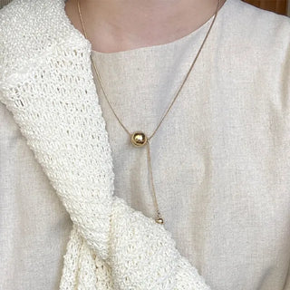 Double Ball Long Necklace