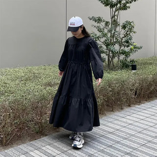 Waist strap long dress