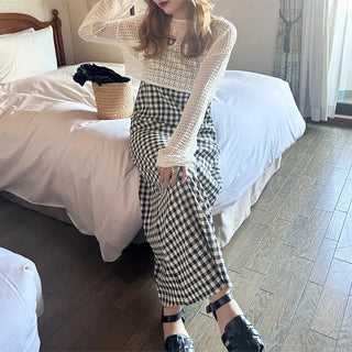 Perforated knit top