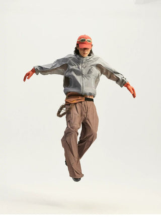 [Monterest] Washed 4-Way Stretch Mesh Hooded Jacket