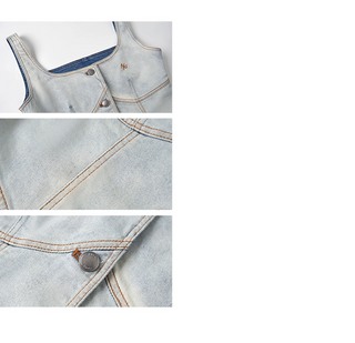 [NOTAWEAR] Ceramic Washed Stretch Denim  Vest