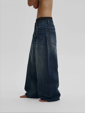[MASONPRINCE] Washed Whiskered Jeans