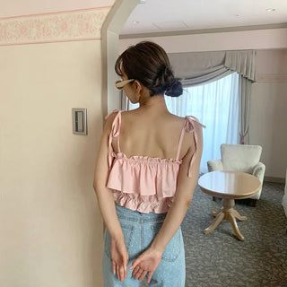 Frill Ribbon Camisole Top