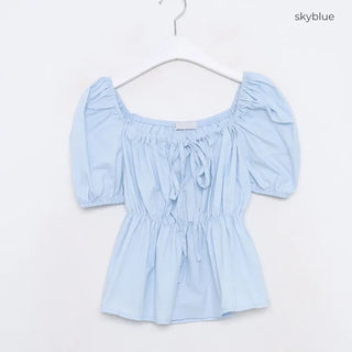 2-way Shirred Ribbon Blouse