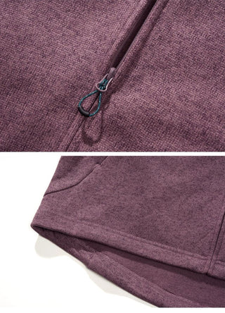 [Monterest] Fleece-Lined Hooded Zip-Up Cardigan