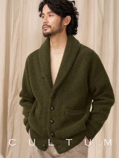 [CULTUM] Wool Shawl Collar Cardigan