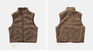 [Monterest] Reversible Fleece Stand Collar Vest