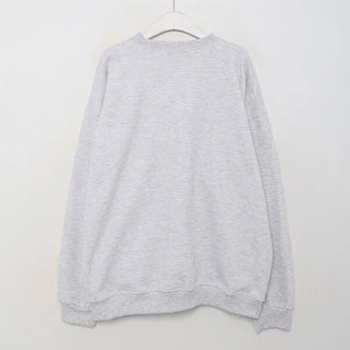 Brushed fleece lettering sweatshirt