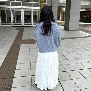 Cable knit cardigan