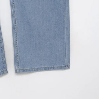 Side-cut denim pants
