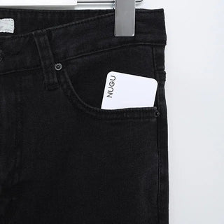 span boot black denim pants