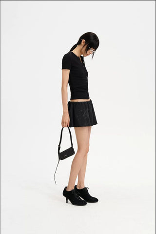 [MASONPRINCE] Deconstructed Cotton Mini Skirt