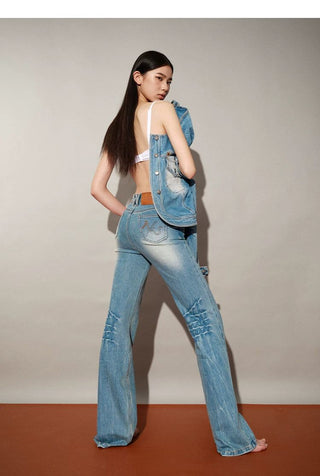 [NOTAWEAR] Wave Washed Slim Straight Jeans