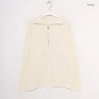 Half-zip knit