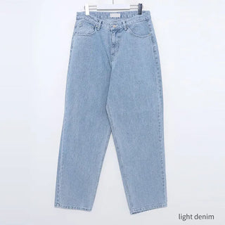 Wide denim pants