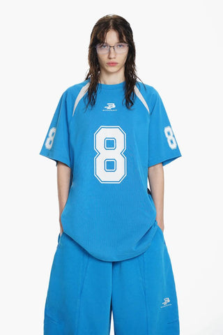 [MASONPRINCE] Combed Cotton No.8 Jersey T-Shirt