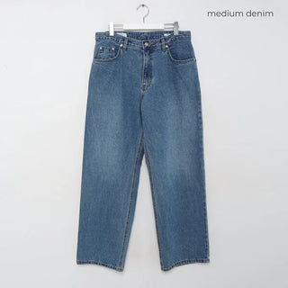 Wide denim pants