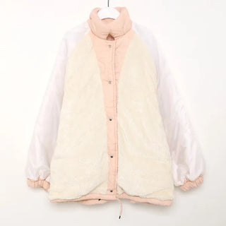 Oversized quilted collar jumper