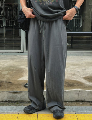 Flowy Cool Elastic Waist Pants (3 colors, L~XL)