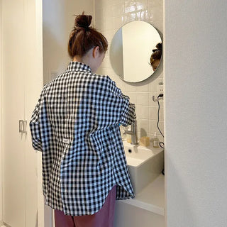 Loose check shirt