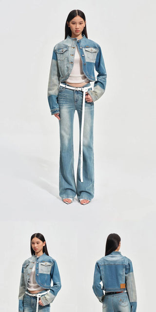[NOTAWEAR] Wave Washed Slim Straight Jeans