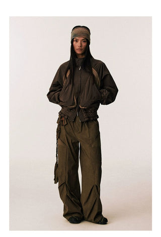 [CONP] Pleated Spliced €rinkle Nylon Jacket