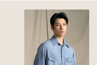 [CULTUM] Washed Cotton Western Denim Shirt