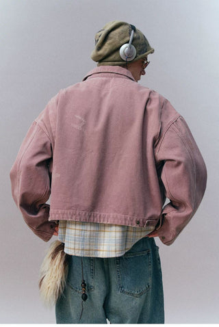 [Monterest] Washed Distressed Work Jacket
