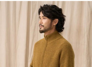 [CULTUM] Wool Stand Collar Double Zip Cardigan