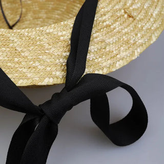 Ribbon Rattan Hat