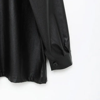 Loose leather jacket