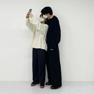 Button-up round knit