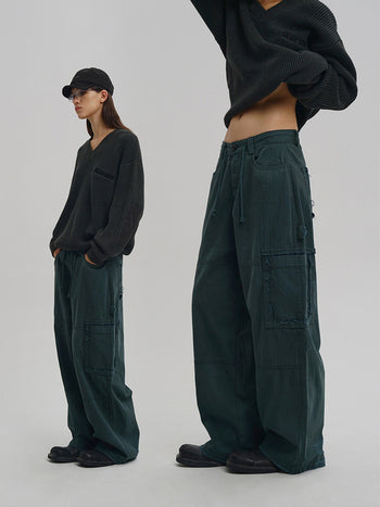 [MASONPRINCE] Distressed Cargo Pants