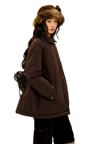 [Moromoro2] Doll Collar A-Line Padded  Jacket