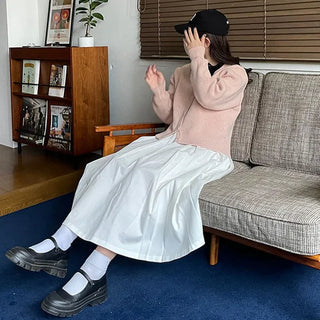 Pintuck flared skirt
