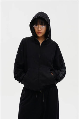 [MASONPRINCE] Bear Crystal Hoodie & Sweatpants Set