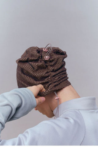 [Monterest] Fleece Beanie with Dual Track Drawstring
