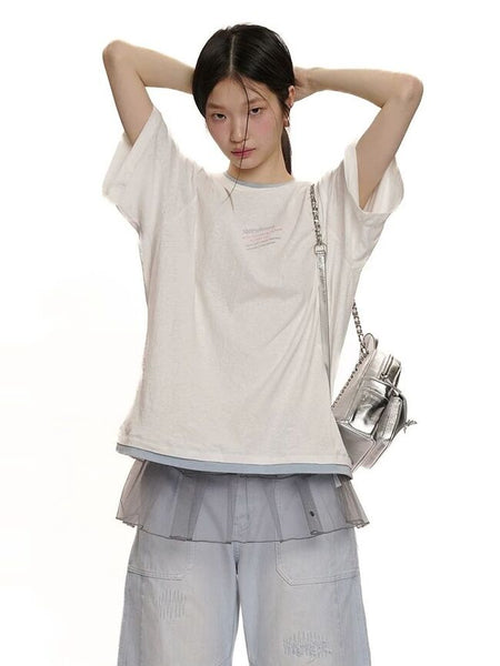 [Moromoro2] Layered Tulle Mesh Mini Skirt