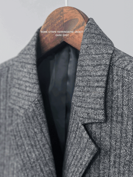 ROME stripe herringbone jacket