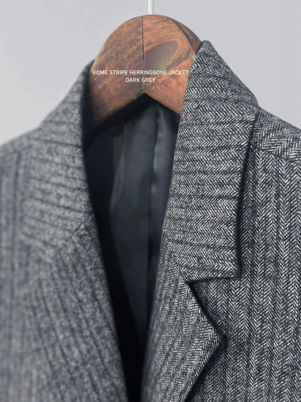 ROME stripe herringbone jacket