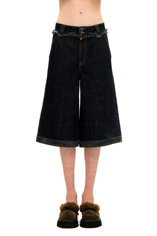 [Moromoro2] Frayed Waistband Wide Leg Jeans