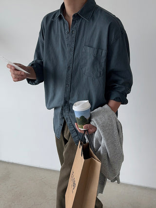 Haze Aging Fade Washed Shirt