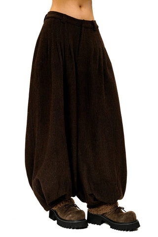 [Moromoro2] Wool Pleated Tapered Wide Pants