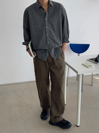 Luel Nylon Pigment Oversized Shirt
