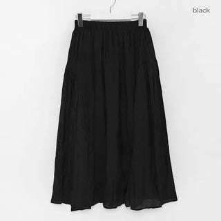 Shirred long skirt